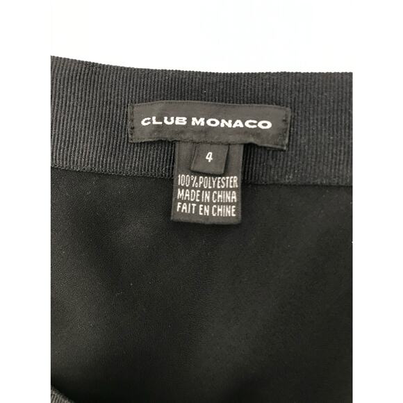 Club Monaco Black Blue Chevron Stripe Sequins A-Line Skirt Size 4 - Picture 10 of 10